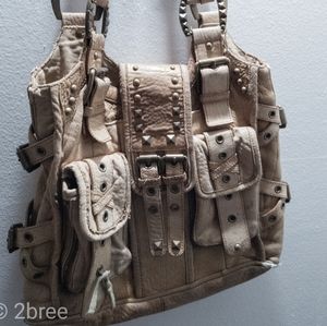 **SOLD**Betsey Johnson Rugged Brown Handbag